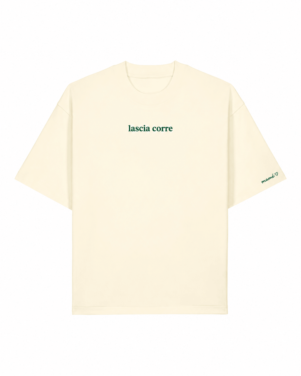 t-shirt " lascia corre "