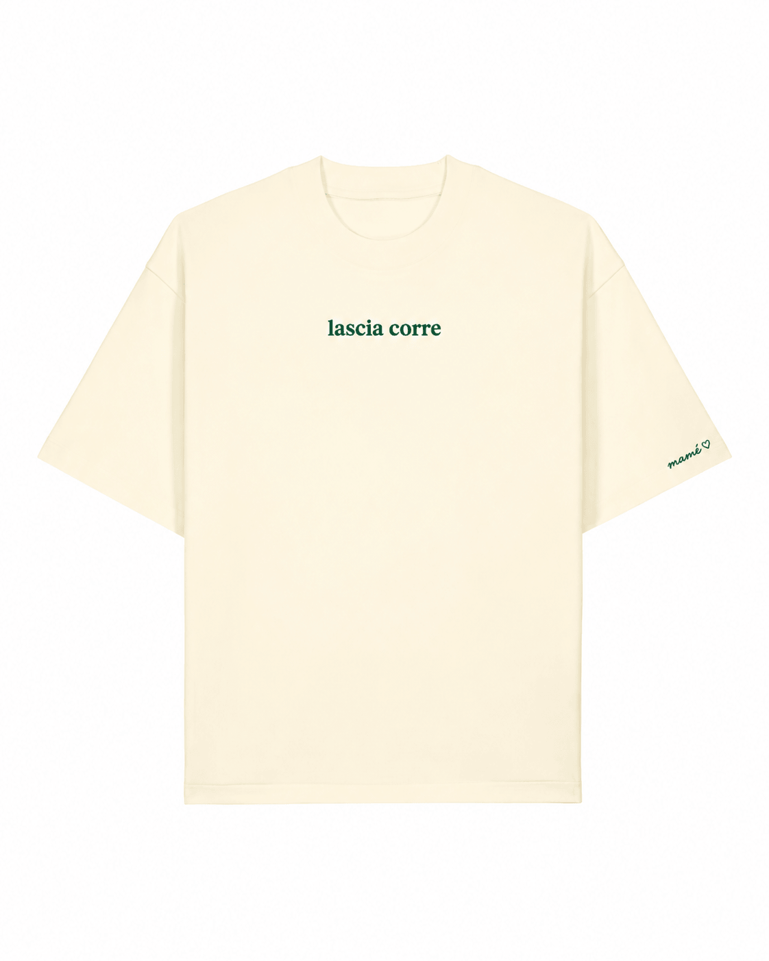 t-shirt " lascia corre "