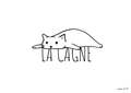 carte postale - la cagne - chat