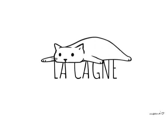 carte postale - la cagne - chat