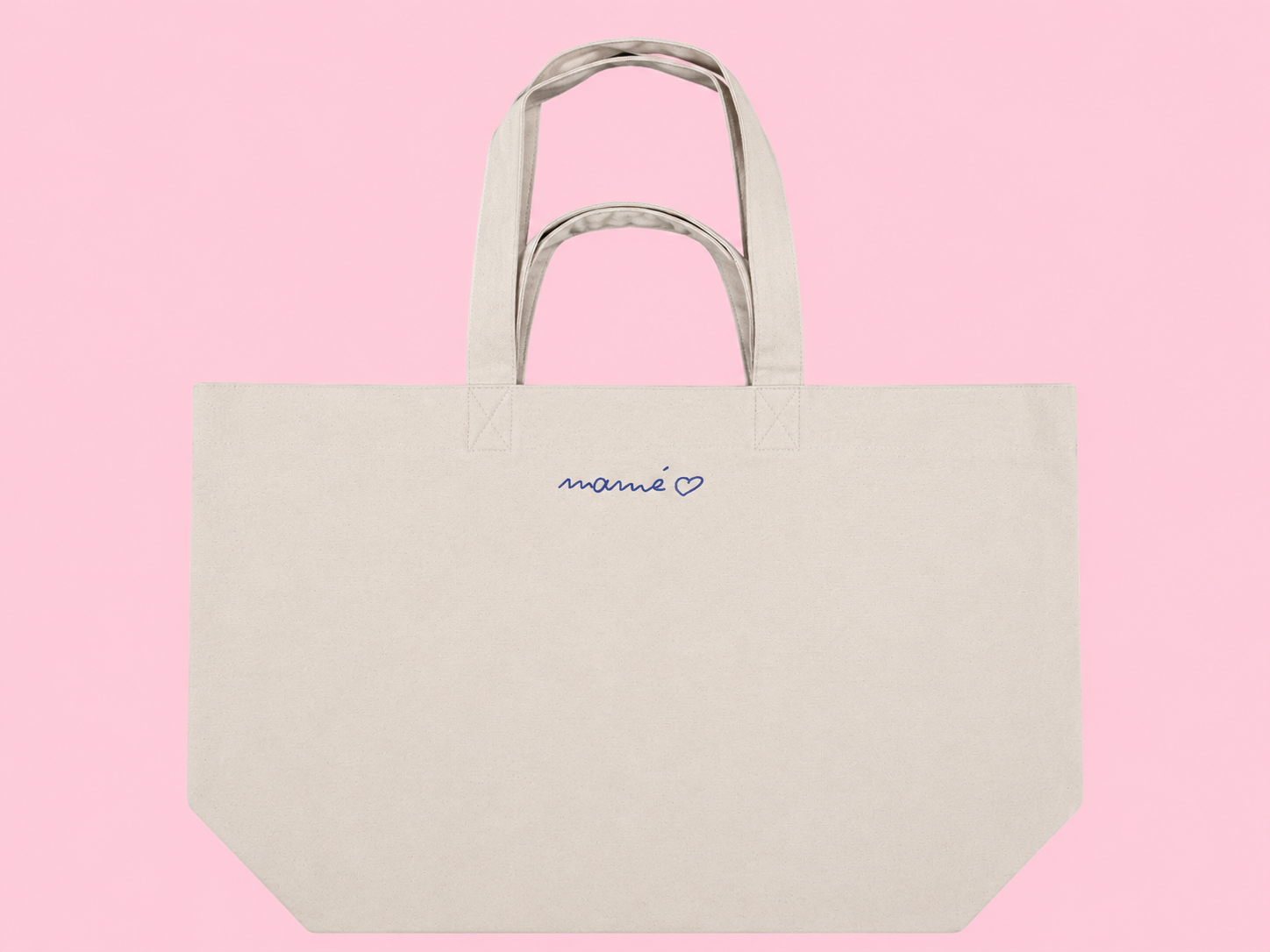 grand cabas toile  "mon escampe-tout"