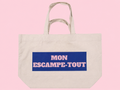 grand cabas toile  "mon escampe-tout"