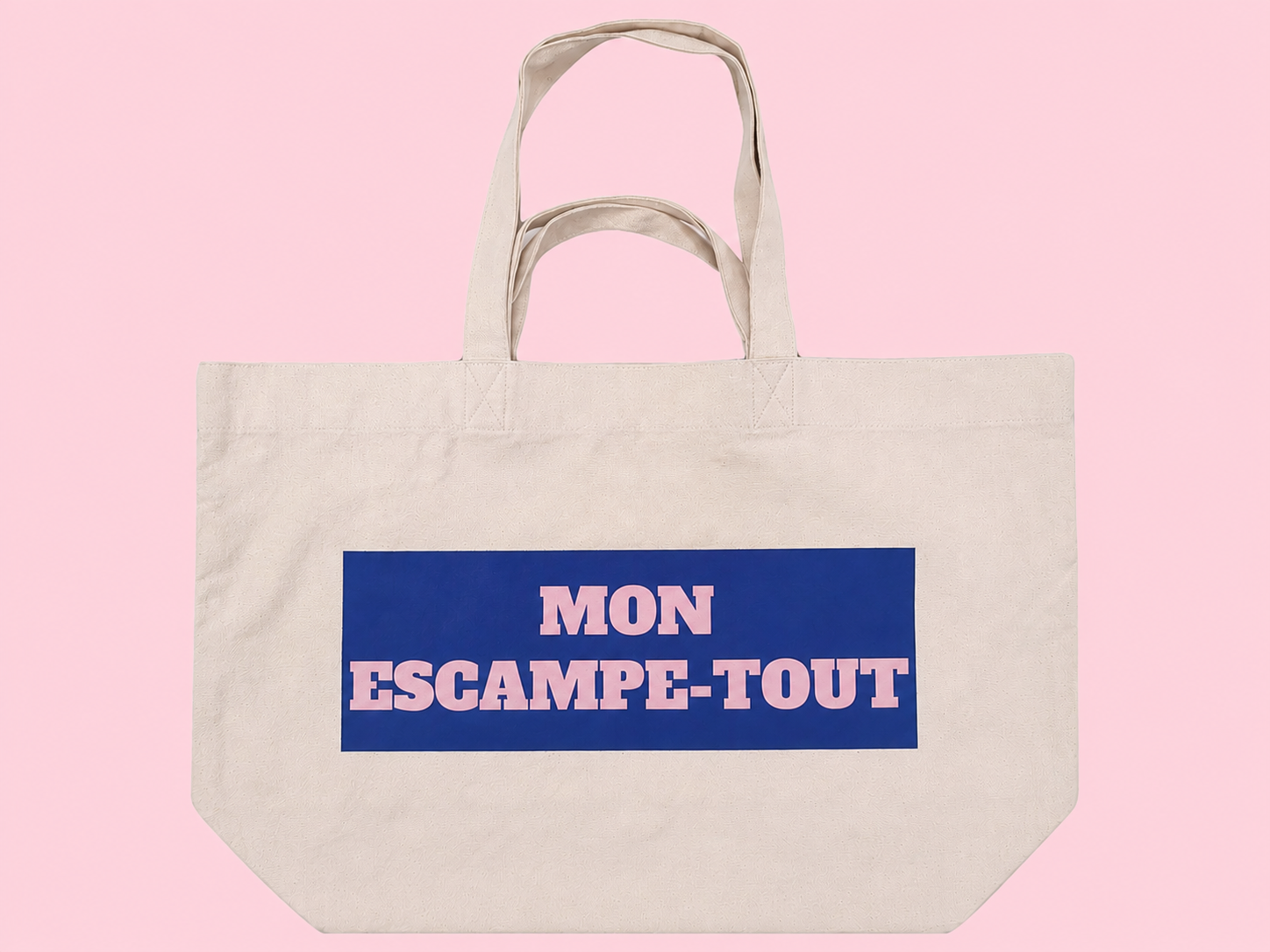 grand cabas toile  "mon escampe-tout"